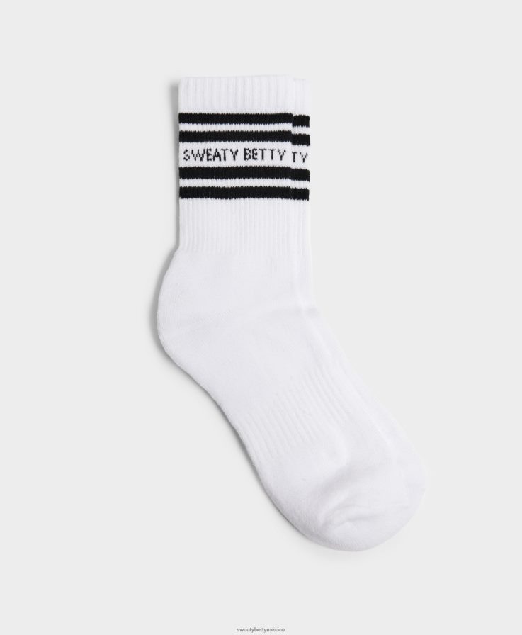 mujer calcetines universitarios con eslogan Sweaty Betty 8VNTL283 blanco negro accesorios