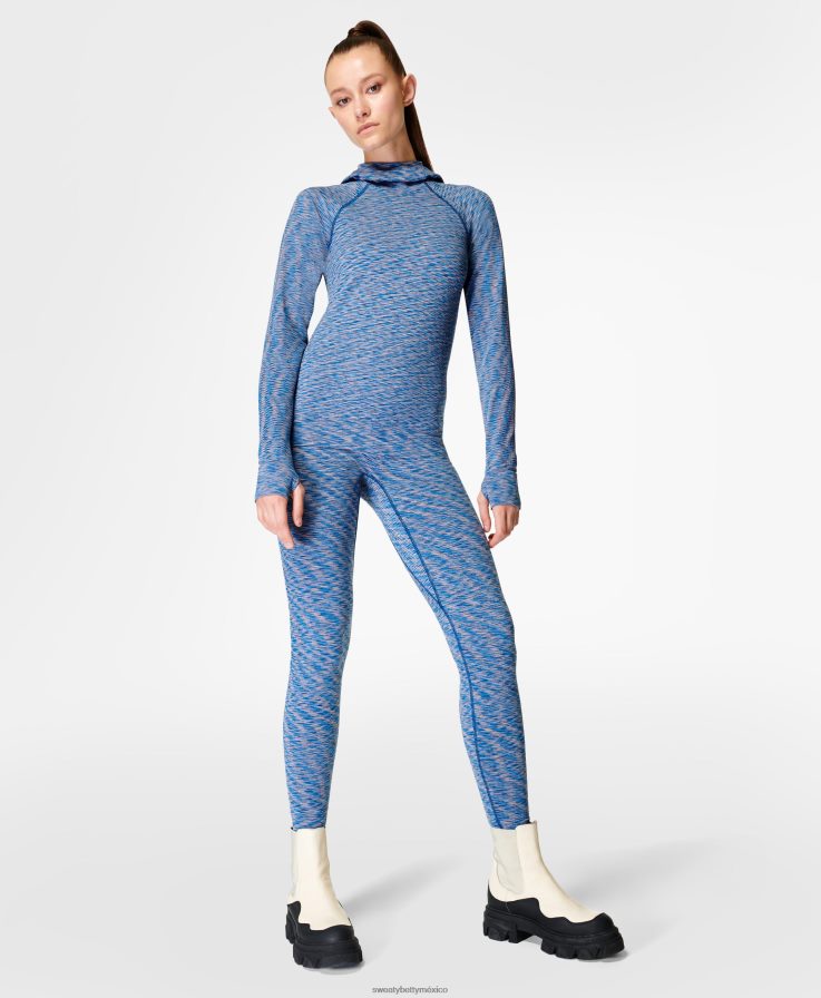mujer leggings con capa base spacedye Sweaty Betty 8VNTL1016 azul profundo ropa