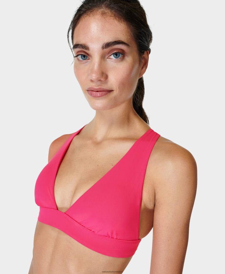 mujer top de bikini península xtra life Sweaty Betty 8VNTL441 resplandor rosa ropa