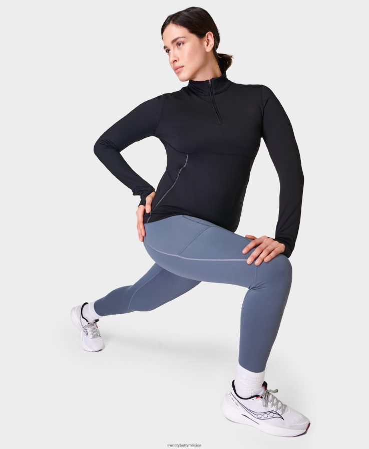 mujer Leggings reflectantes para correr Therma Boost 2.0 Sweaty Betty 8VNTL700 azul infinito ropa