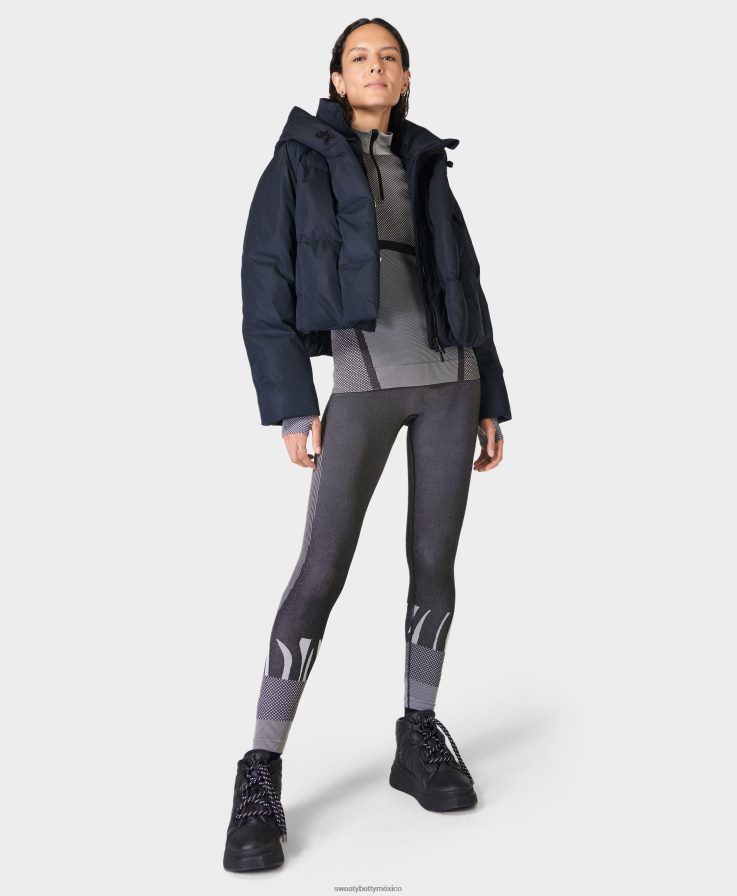 mujer leggings con capa base abstracta tecnológica Sweaty Betty 8VNTL686 negro ropa