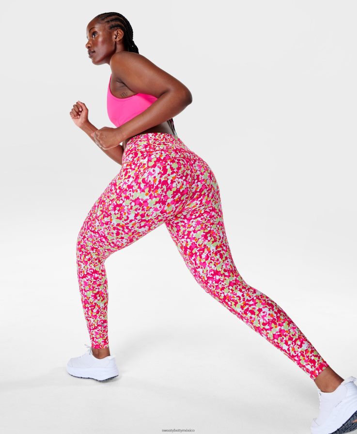 mujer leggings de entrenamiento de potencia Sweaty Betty 8VNTL62 estampado rosa ropa