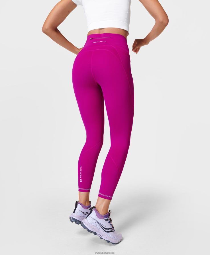 mujer leggings de entrenamiento power pro 7/8 Sweaty Betty 8VNTL88 magenta fusión púrpura ropa