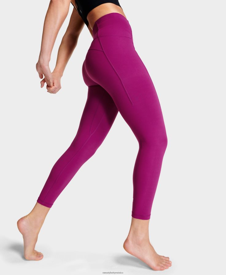 mujer leggings de yoga 7/8 súper suaves Sweaty Betty 8VNTL111 rosa amaranto ropa
