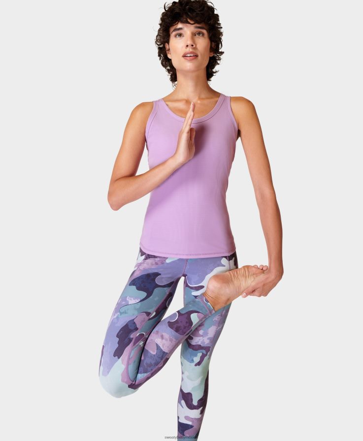 mujer leggings de yoga súper suaves Sweaty Betty 8VNTL178 estampado de parche de camuflaje verde ropa