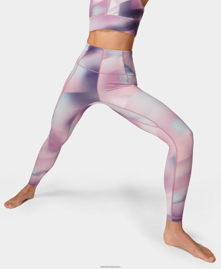 mujer leggings de yoga súper suaves Sweaty Betty 8VNTL185 estampado degradado empalmado rosa ropa