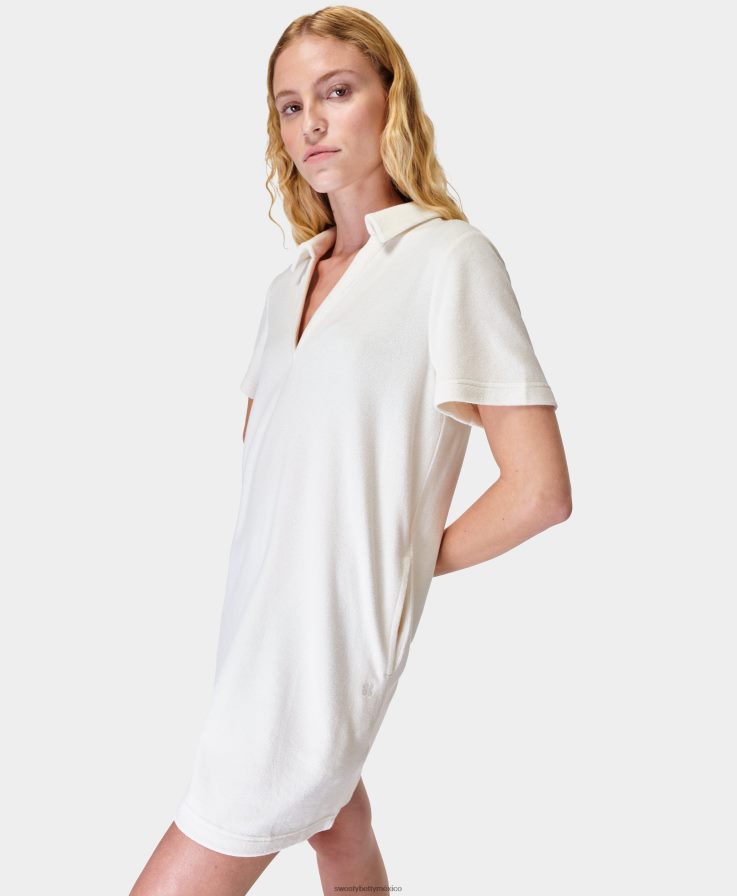 mujer vestido tipo camiseta de toalla Sweaty Betty 8VNTL864 lirio blanco ropa