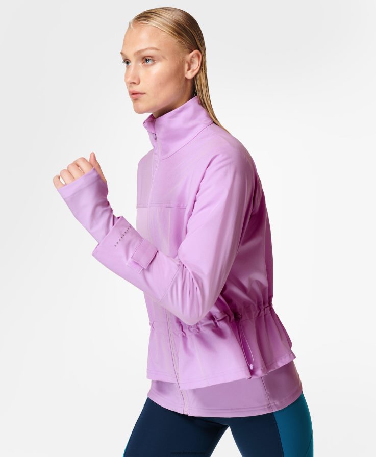 mujer chaqueta para correr por carril rápido Sweaty Betty 8VNTL957 eón púrpura ropa