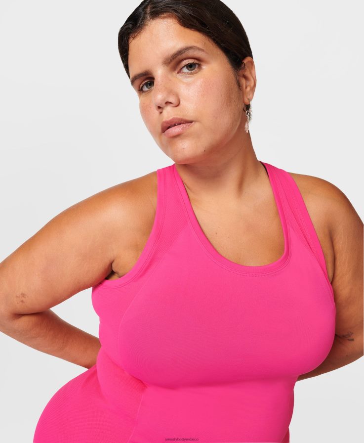mujer tanque de entrenamiento sin costuras para atleta Sweaty Betty 8VNTL221 rosa punk ropa