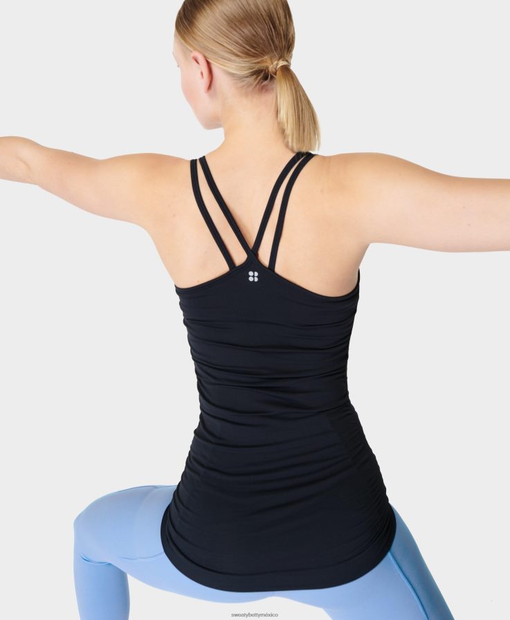 mujer tanque de yoga sin costuras aplomo Sweaty Betty 8VNTL702 negro ropa