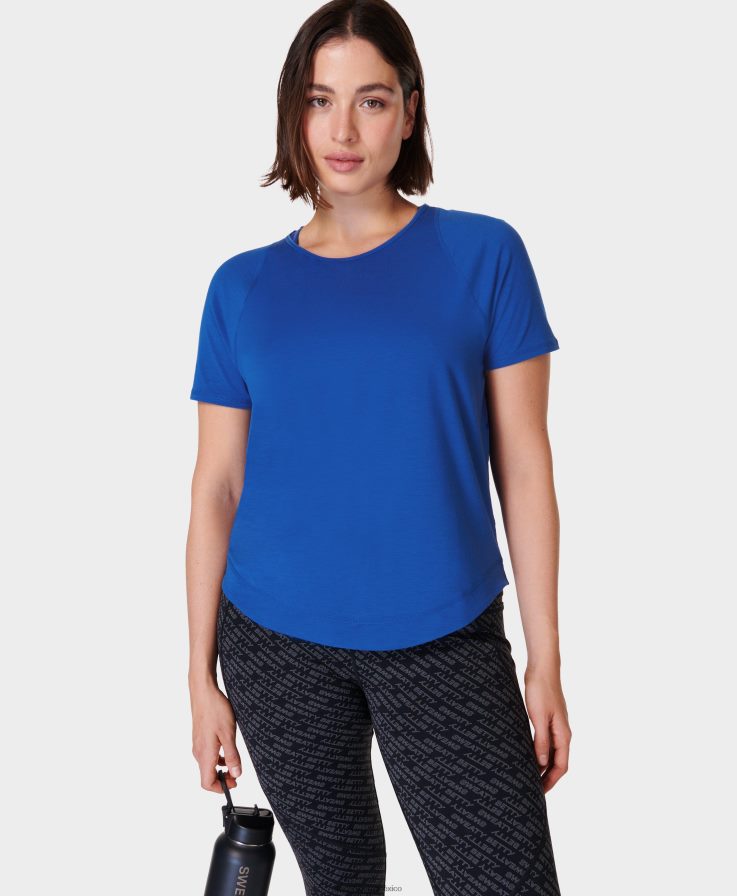 mujer camiseta para correr respira fácil Sweaty Betty 8VNTL495 azul relámpago ropa