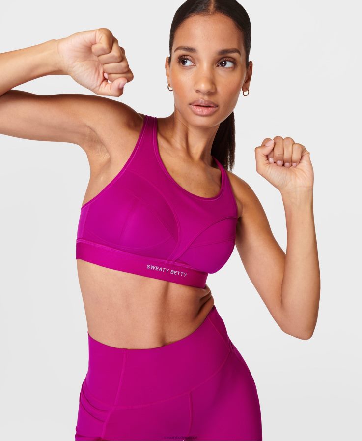 mujer sujetador para correr power pro Sweaty Betty 8VNTL211 magenta fusión púrpura ropa